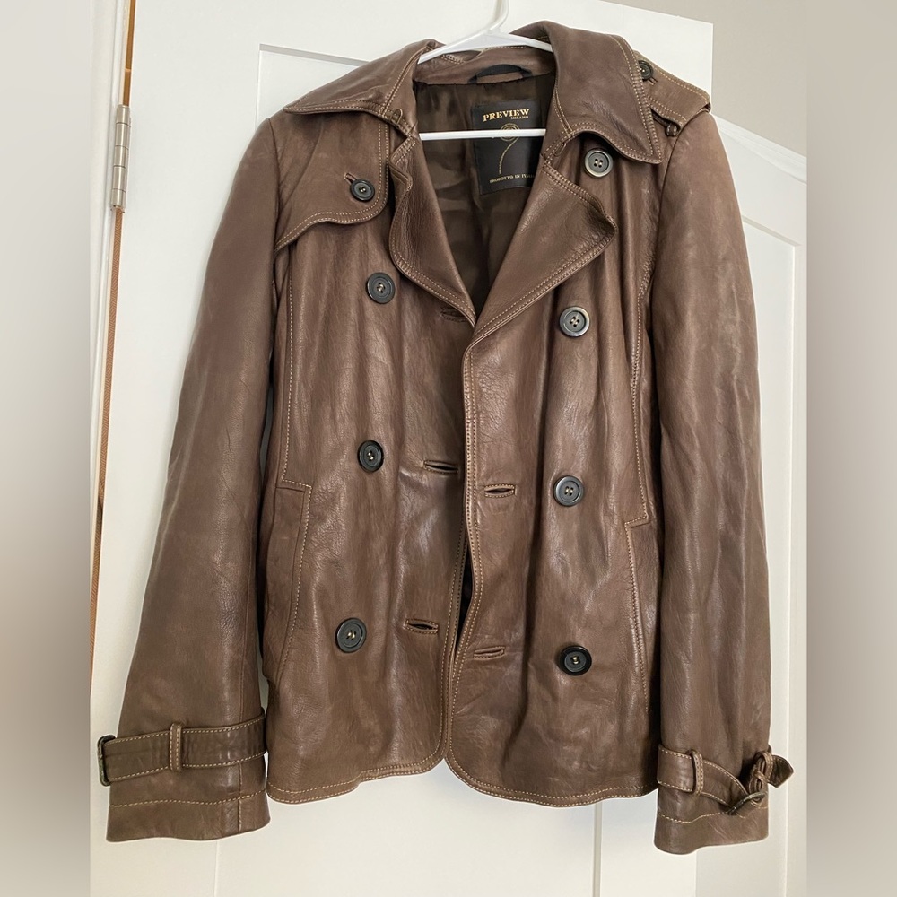 Vintage Brown Leather Jacket